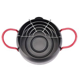Olla Freidora, Sartén Olla de la freidora, cocina doméstica de 6 pulgadas, freidora, olla redonda con filtro de aceite para cocina de inducción y gas