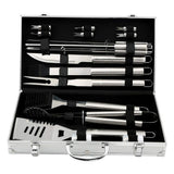 Sonolife - Set de 18 Utensilios y Cubiertos Profesional para Asador Carne Asada en Acero Inoxidable