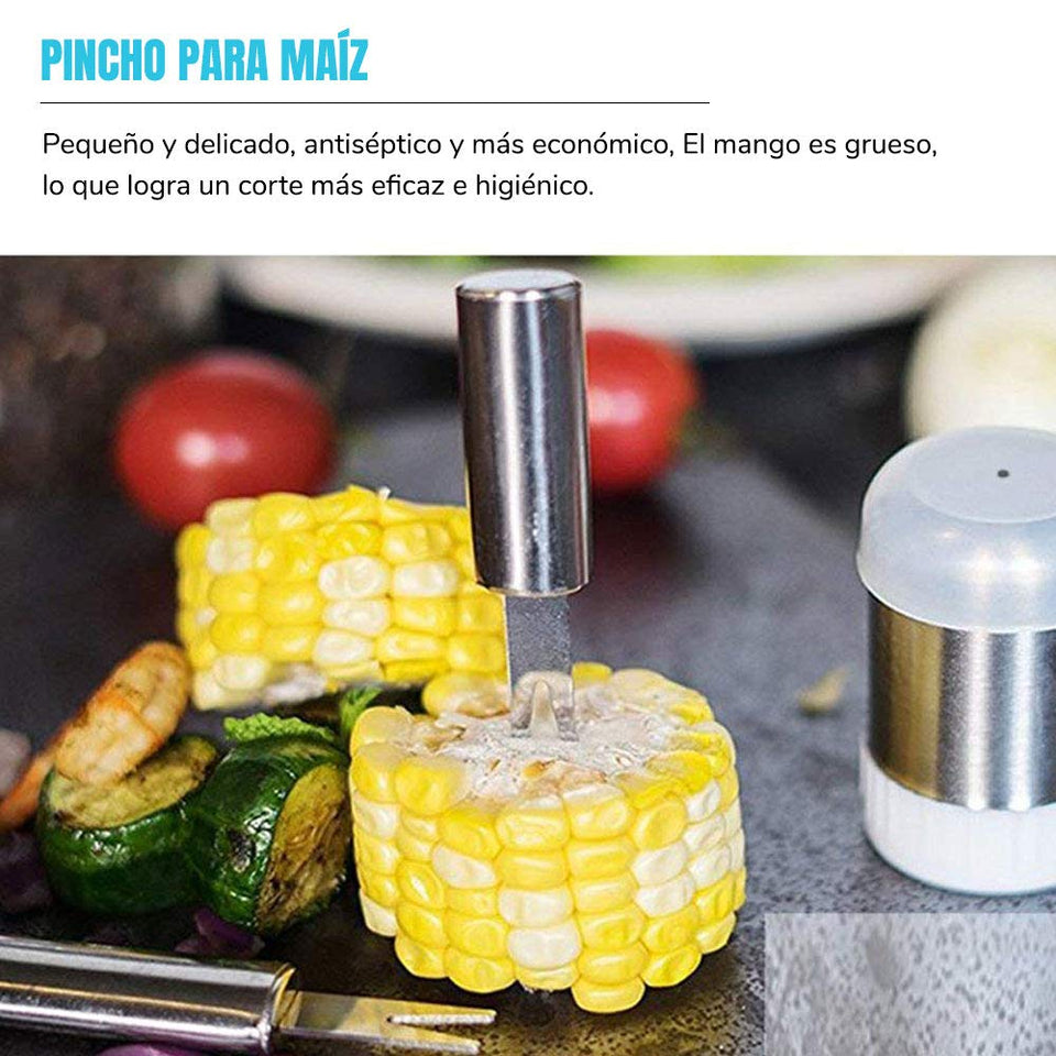 Sonolife - Set de 18 Utensilios y Cubiertos Profesional para Asador Carne Asada en Acero Inoxidable