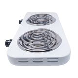 Mayware HY2000A Parrilla Eléctrica Doble, color Blanco