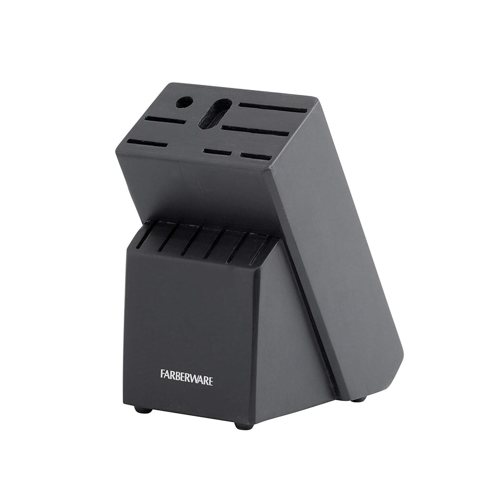 Farberware Juego de cuchillos de acero inoxidable con bloque para almacenamiento, 15 piezas
