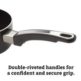 Farberware Juego de ollas y sartenes antiadherentes de alto rendimiento, 17 piezas, Negro, 1, 17