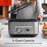 Cosori 6 Qt 11 en 1 programable multi cocina, olla lenta, arroz, café, sartén, caldera, steamer, yogurt Maker con retardo y función de mantener caliente, 86 ° a 400 °F, incluye libro de recetas, acero inoxidable (CP001-SC)