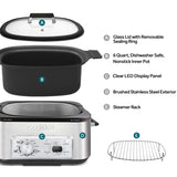 Cosori 6 Qt 11 en 1 programable multi cocina, olla lenta, arroz, café, sartén, caldera, steamer, yogurt Maker con retardo y función de mantener caliente, 86 ° a 400 °F, incluye libro de recetas, acero inoxidable (CP001-SC)