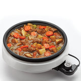 Aroma Housewares ASP-137 - Olla con plancha de parrilla (2.8 litros, 25.4 cm), Blanco, 2.83 l, 1