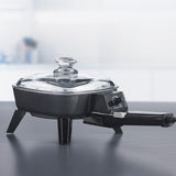 Brentwood Appliances SK-45 sartén eléctrica con tapa de vidrio (600 W 6 pulgadas), 6 pulgadas, color negro
