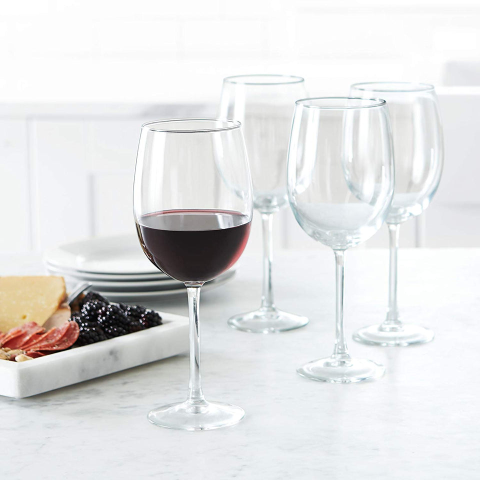 AmazonBasics - Copas de vino multiusos - 561 ml, Set de 4