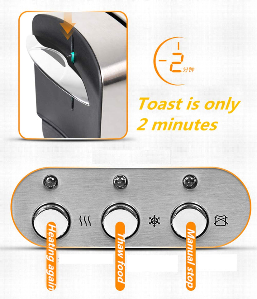 VCXZ Tostadora, Tostadora 5 En 1, Olla Y Dos Tostadoras, Mini Sartén, Vaporizador, Máquina Tragamonedas Amplia, 1250 W, Máquina De Desayuno Multifunción
