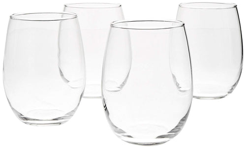 AmazonBasics - Copas de vino multiusos - 561 ml, Set de 4