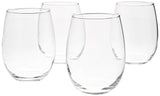AmazonBasics - Copas de vino multiusos - 561 ml, Set de 4