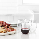 AmazonBasics - Copas de vino multiusos - 561 ml, Set de 4