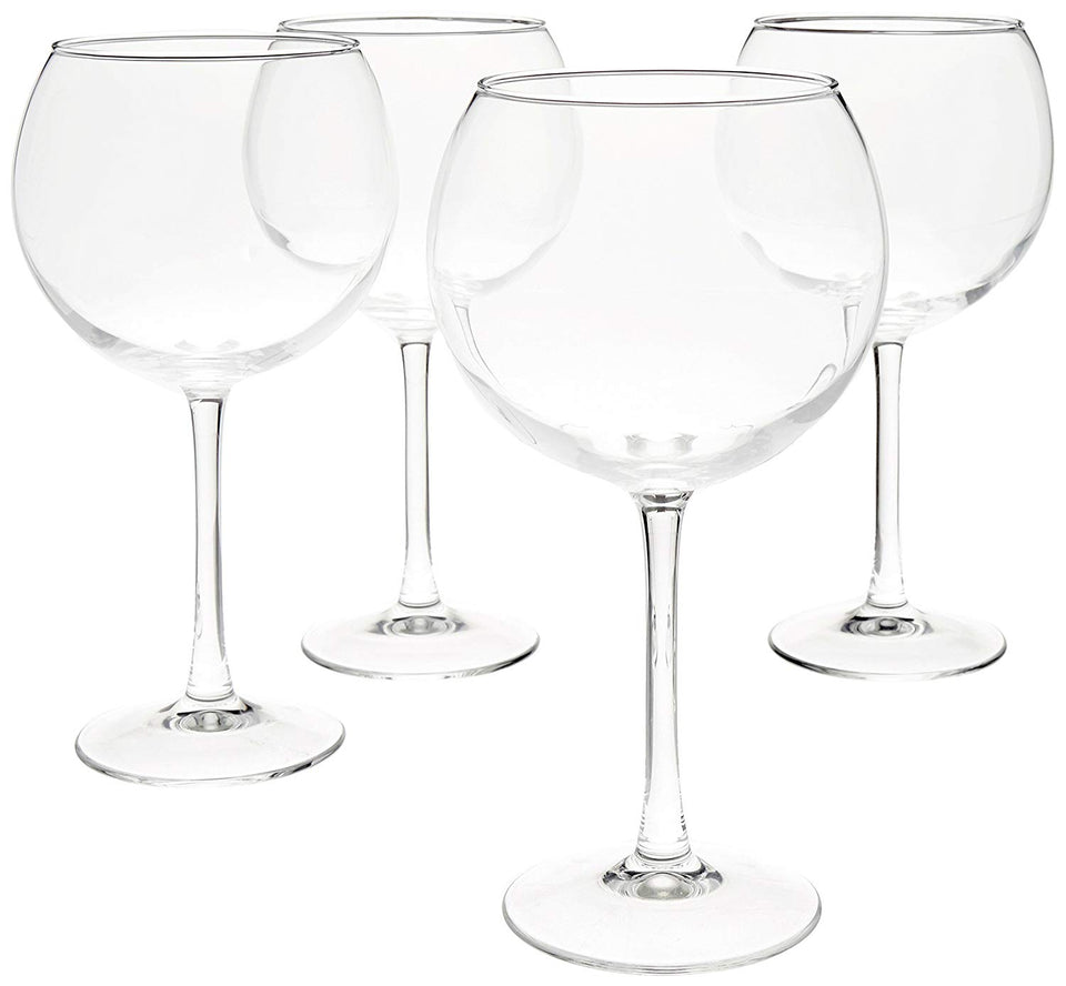AmazonBasics - Copas de vino multiusos - 561 ml, Set de 4