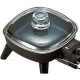 Brentwood Appliances SK-45 sartén eléctrica con tapa de vidrio (600 W 6 pulgadas), 6 pulgadas, color negro