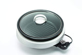 Aroma Housewares ASP-137 - Olla con plancha de parrilla (2.8 litros, 25.4 cm), Blanco, 2.83 l, 1
