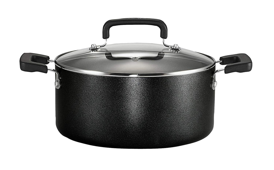 T-fal C530SC Set de Ollas y Sartenes Antiadherentes, 12 Piezas, Negro
