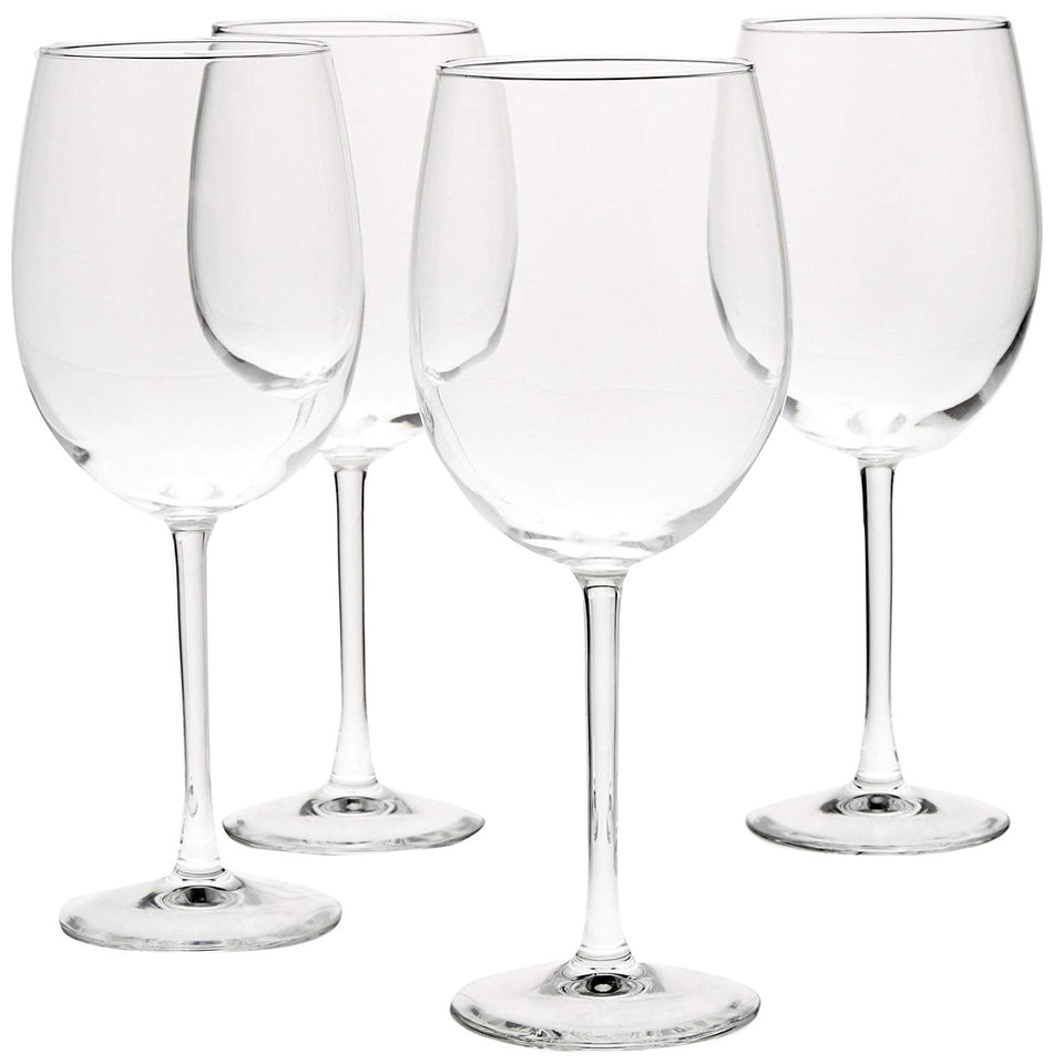 AmazonBasics - Copas de vino multiusos - 561 ml, Set de 4